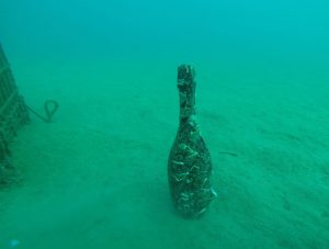 Una bottiglia in fondo al mare