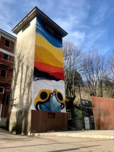 La cabina elettrica dipinta da Carlo Cialli
