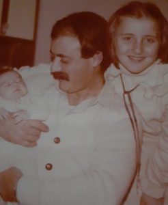 Mario Alberto Dettori con la figlia Barbara e il figlio Marco