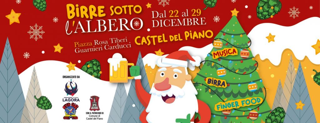 Locandina Birre sotto l'albero evento Castel del Piano 2021