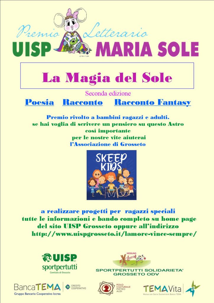 Locandina del premio UISP Maria Sole