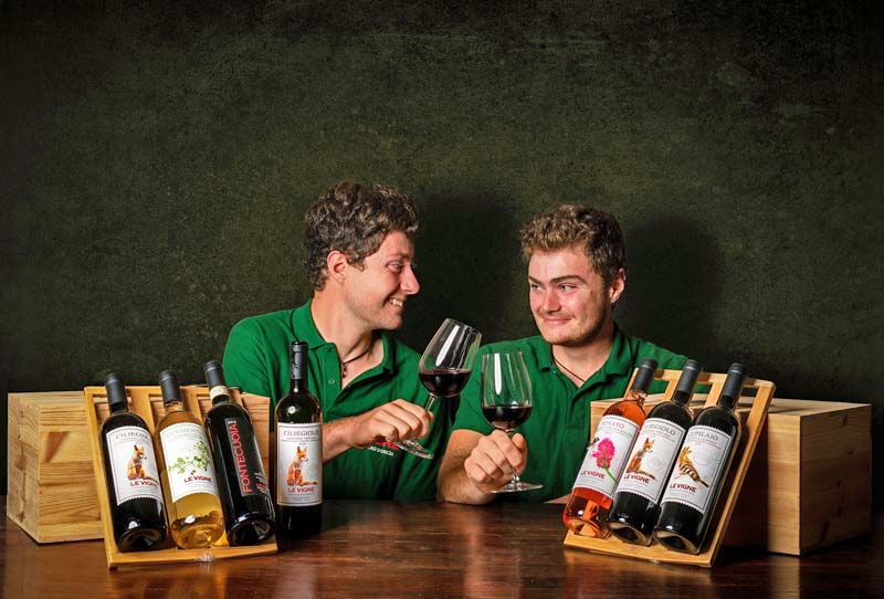 Marco e Matteo Pettini, dell'azienda Le Vigne