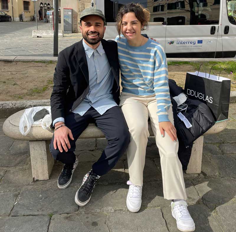 Alessandro Corina con Ambra Sabatini, testimoniale di Grosseto capitale della cultura 2024