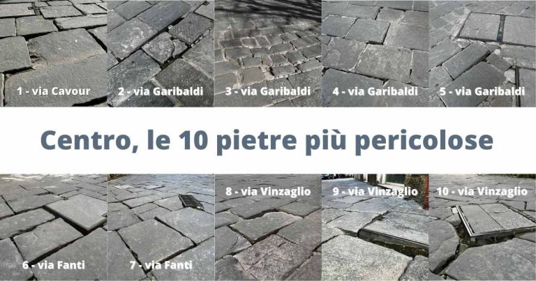 Le 10 pietre più pericolose del centro storico