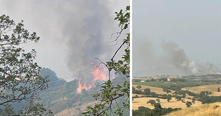 Sul posto squadre della Racchetta e dei vigili del fuoco, oltre all'elicottero antincendio della Regione. Chiesto l'intervento di altre squadre