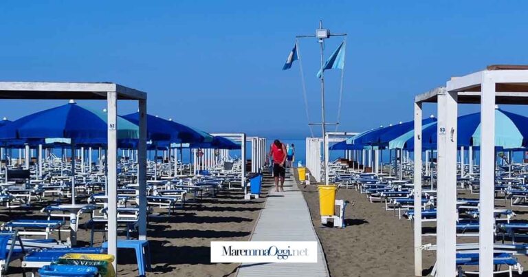 Uno stabilimento balneare a Marina di Grosseto