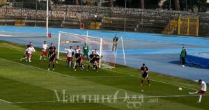 Un momento della partita fra Grosseto e Terranuova Traiana