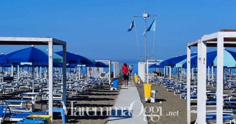 Uno stabilimento balneare a Marina di Grosseto