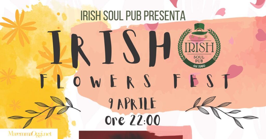 Flower fest all'Irish pub il 9 aprile, il giorno di Pasqua, con Francis Jupiter