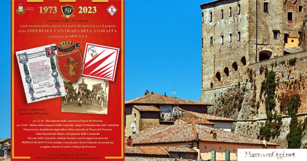 Sovana celebra il gemellaggio con la contrada della Giraffa