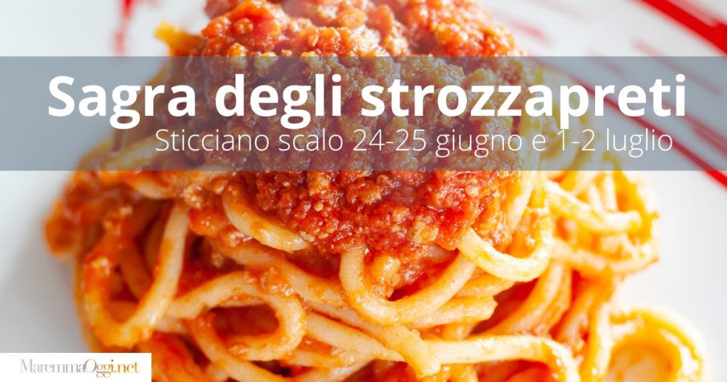 Sagra degli strozzapreti a Sticciano scalo maremma oggi. Nell'immagine un piatto di strozzapreti