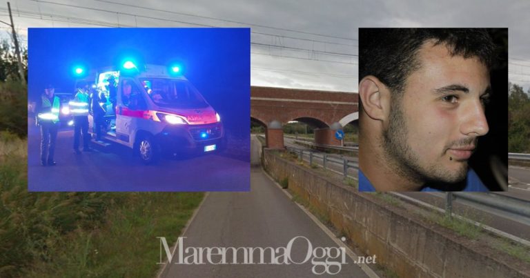 Il ponte della Magia, dove è avvenuto l'incidente e, nel riquadro, Riccardo Righetti