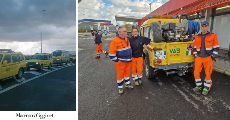 Volontari Vab dalla maremma per le zone alluvionate della Toscana