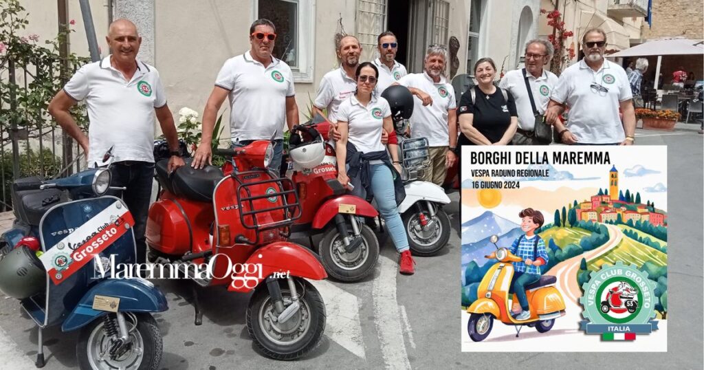 Domenica 16 giugno il raduno regionale di Borghi di Maremma del Vespa club Grosseto