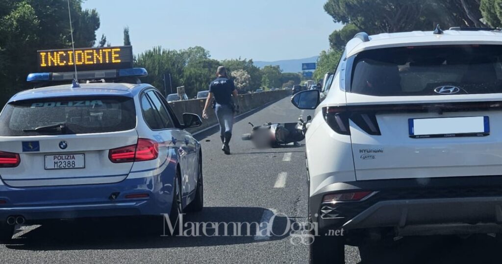 Incidente sull'Aurelia all'altezza di Albinia