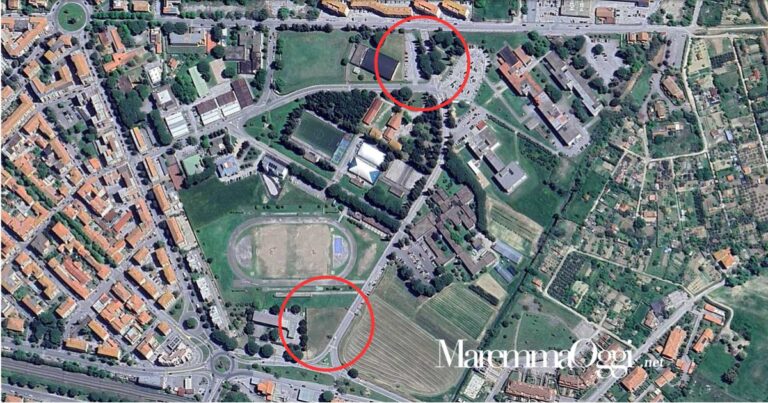 La zona della Cittadella dello studente con le aree interessate dalle modifiche