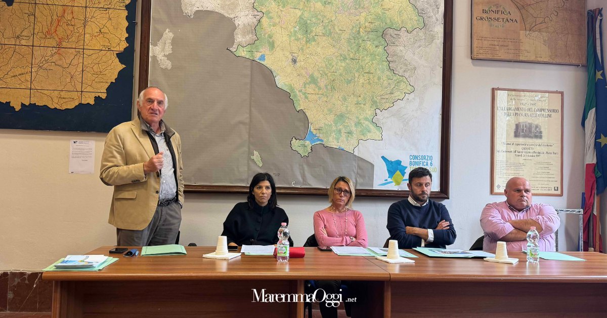 Consorzio di Bonifica: Fabio Bellacchi, Monia Monni, Elena Nappi, Riccardo Megale e Renzo Ricciardi