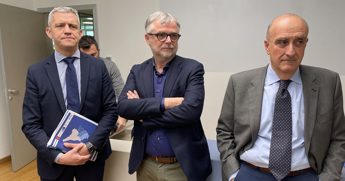 Barretta, Bezzini e D'Urso durante la conferenza stampa post evento
