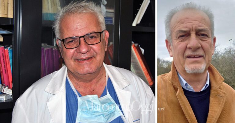 Il neurochirurgo Giuseppe Oliveri con Luciano Monaci, candidati a vicesindaco e sindaco di Cinigiano