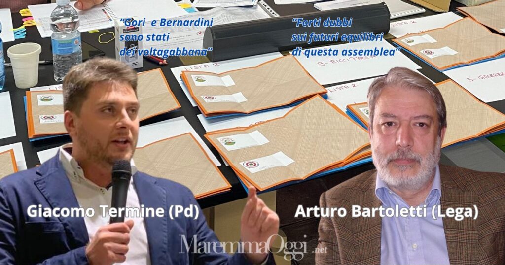 Giacomo Termine (Pd) e Arturo Bartoletti (Lega) intervengono dopo le elezioni provinciali