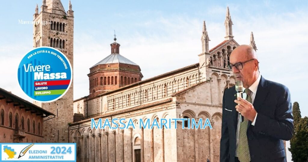 Elezioni a Massa Marittima, il logo di Vivere Massa e Andrea Vinciarelli