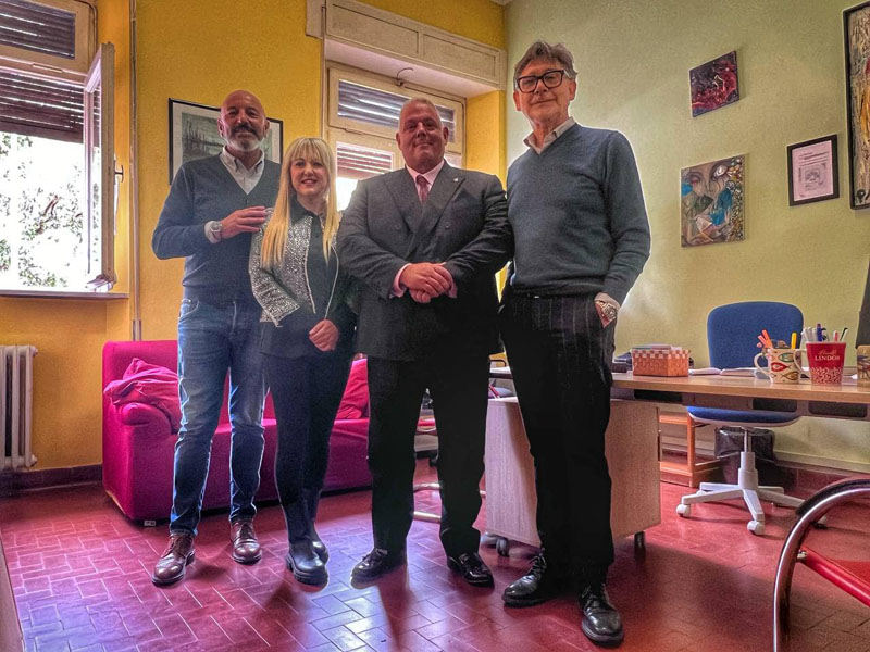 Fausto Turbanti, Rita Bernardini, il sindaco Vivarelli Colonna e il dottor Fabio Falorni