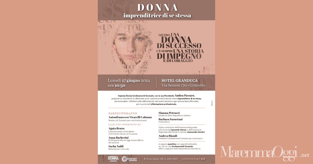 La locandina di "Donna imprenditrice di se stessa"