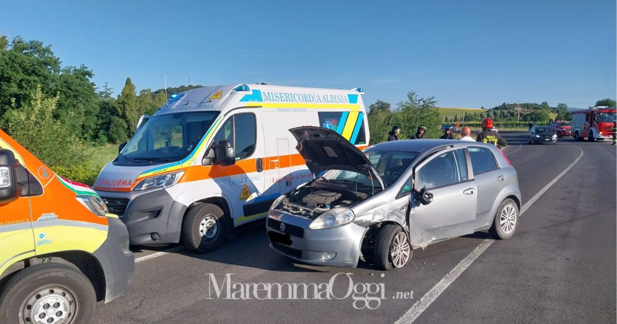 L'altra auto coinvolta nell'incidente a Manciano e i soccorsi