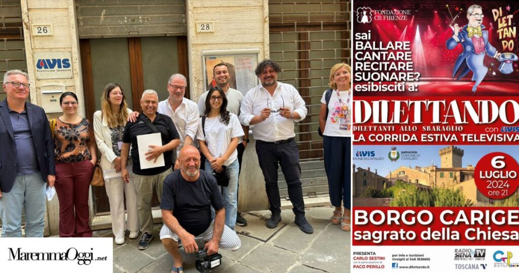 A sinistra i presenti alla presentazione di dilettando. A destra la locandina