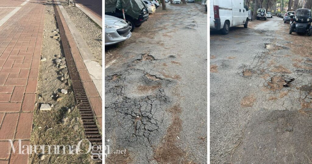 Due strade interne a Marina di Grosseto e la passeggiata a mare, un disastro