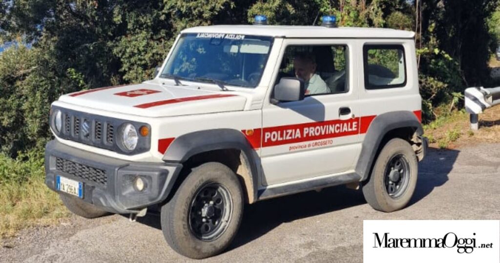 Un'auto della polizia provinciale