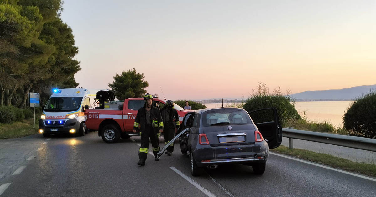 L'altra auto coinvolta nello scontro frontale a Terrarossa