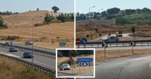 L'autovelox di Campagnatico piazzato sull'aiuola della Grosseto-Siena