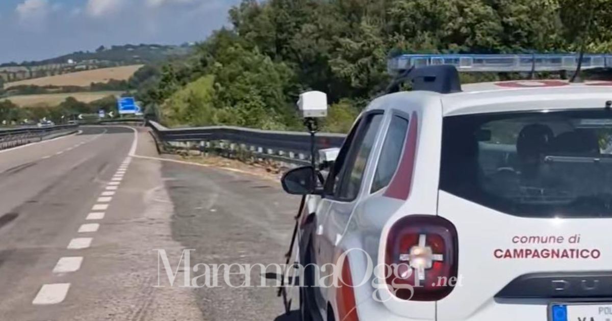 Il "vecchio" autovelox del Comune di Campagnatico. Qui non può più essere messo