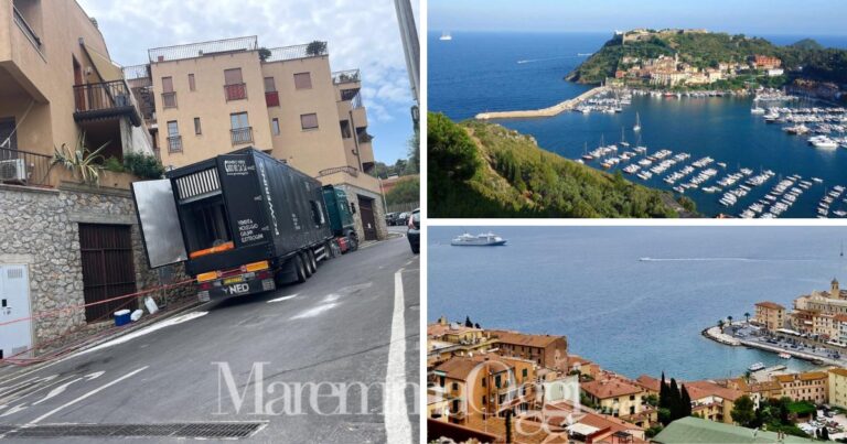 Un generatore montato da Enel e due vedute di Porto Ercole e Porto Santo Stefano