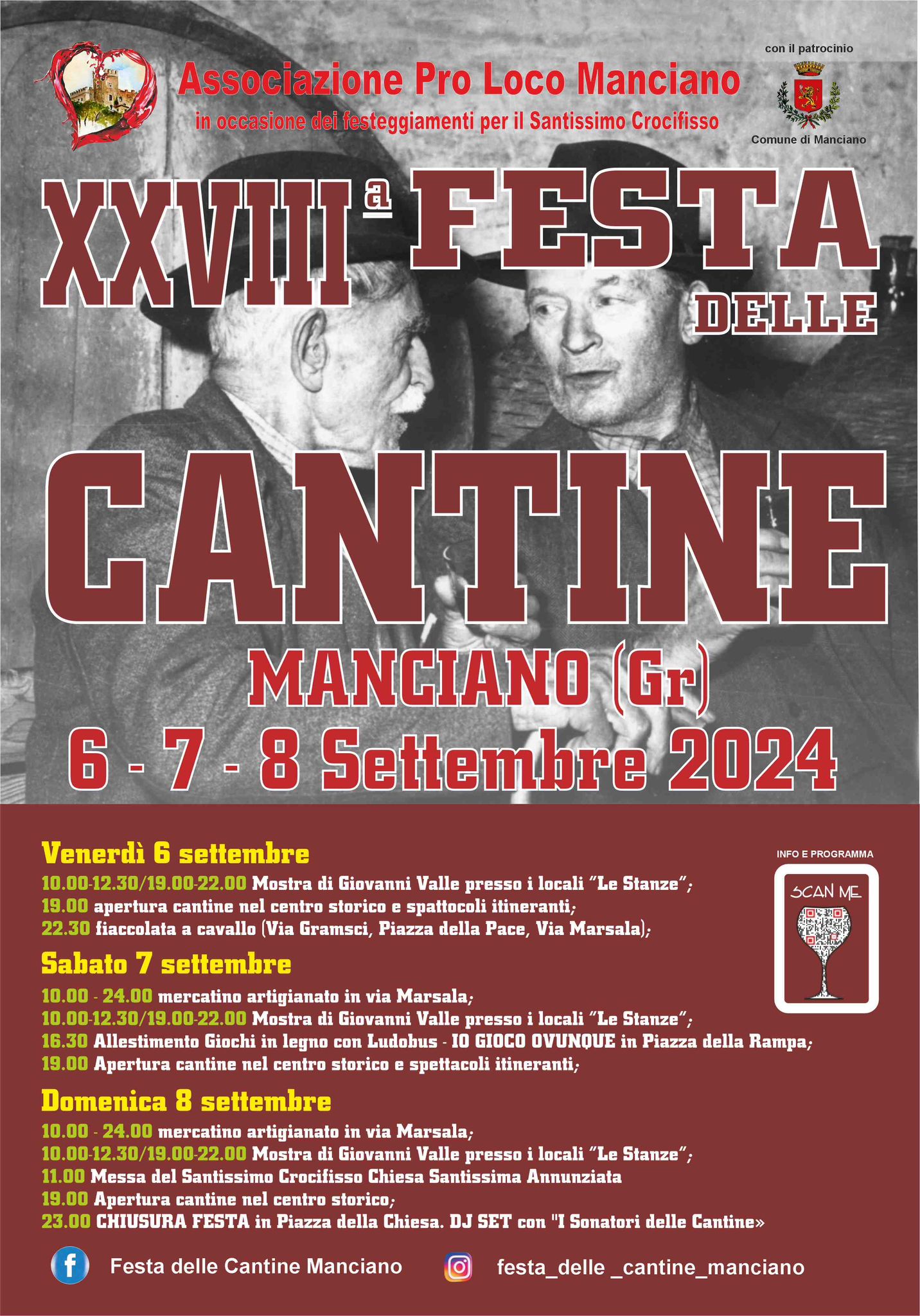 La locandina della 28esima edizione della Festa delle cantine a Manciano