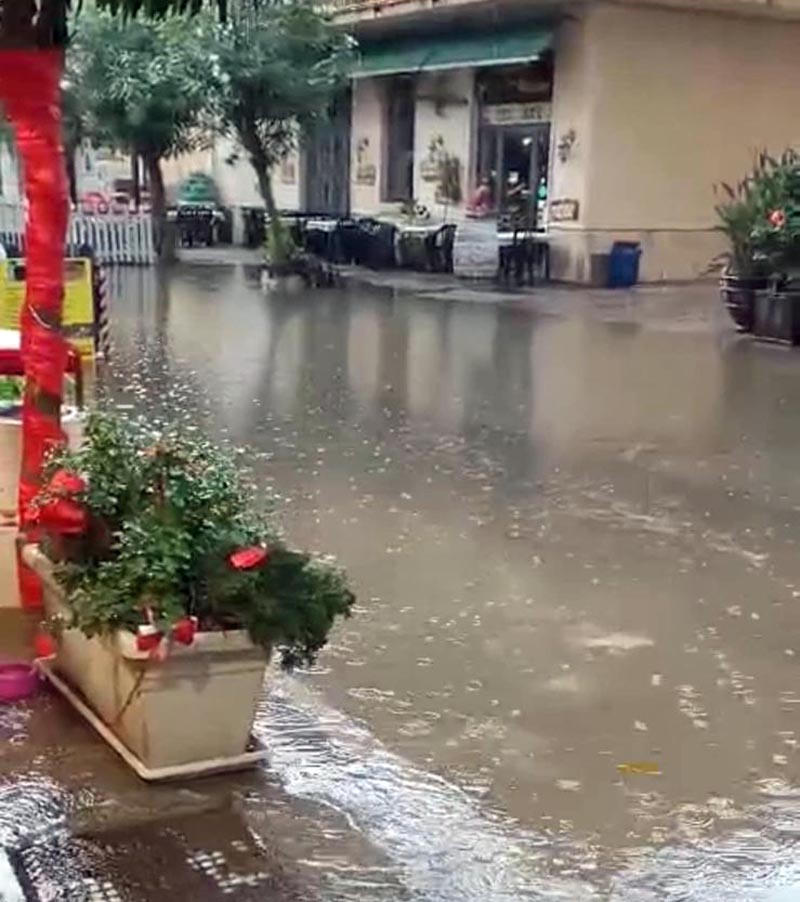 Il corso a Marina dopo l'acquazzone