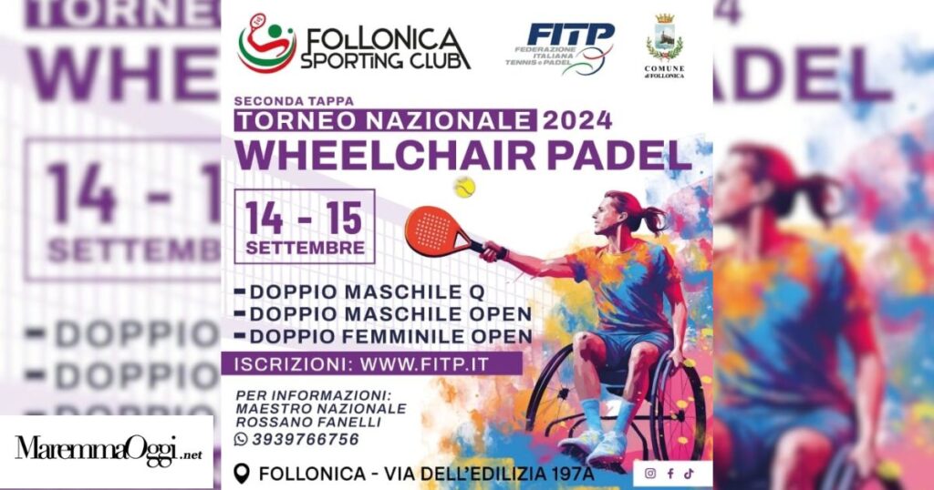 La locandina del Campionato nazionale di padel Wheelchair