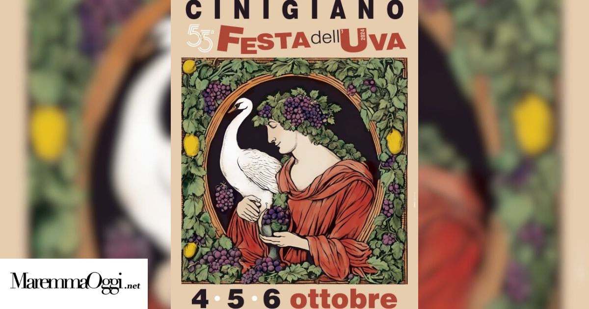 La locandina della festa dell'uva di Cinigiano