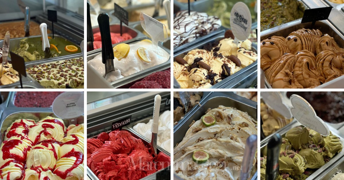 Alcuni dei gelati della Gelateria Ricci di Follonica