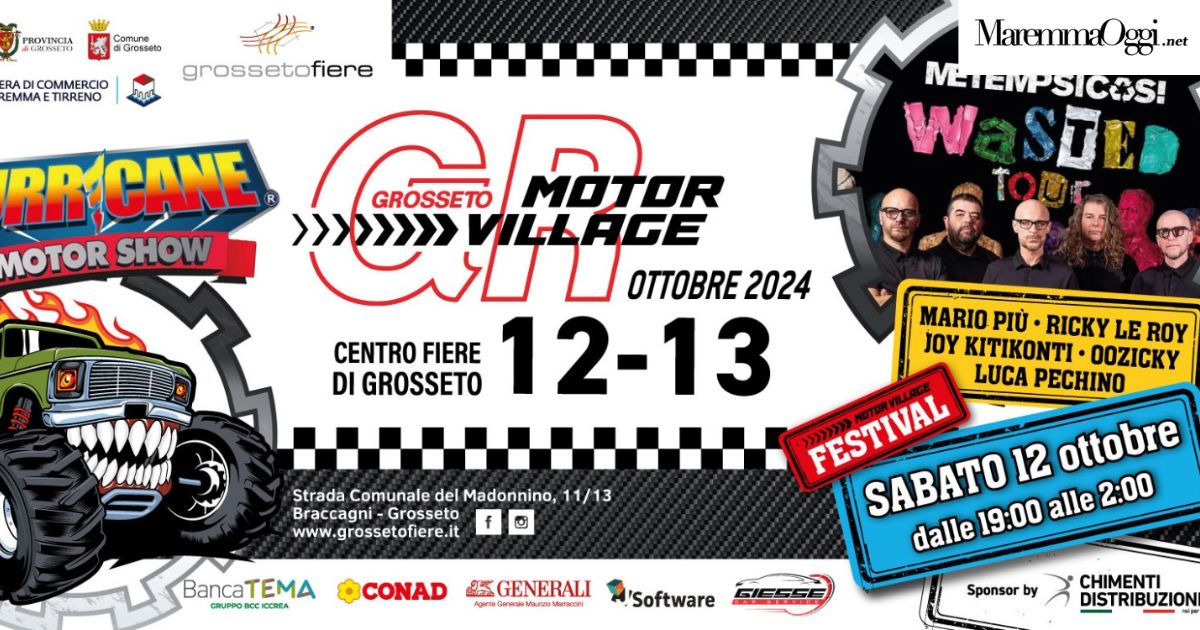 La locandina del "Grosseto motor village"