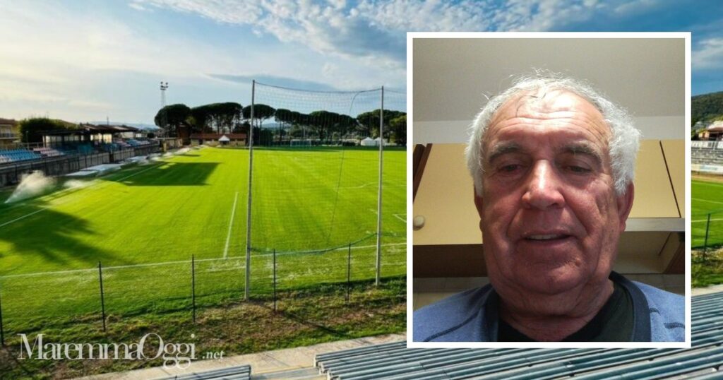 Lo stadio Malservisi-Matteini di Gavorrano e Mario Lamponi