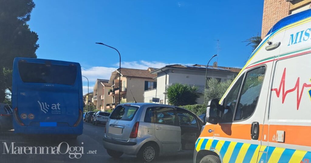 L'incidente in via Caravaggio a Grosseto