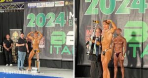 Andrea Vasellini sul podio di Mister Etrurya a Viterbo