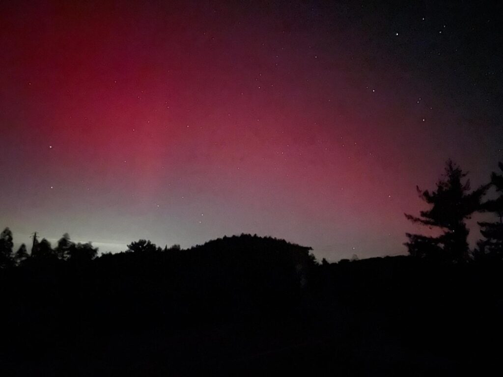 L'aurora boreale a Montieri