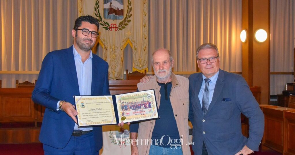 Il sindaco Matteo Buoncristiani con Mario Pantani e Franco Ciullini