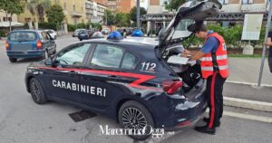 Un posto di blocco dei carabinieri