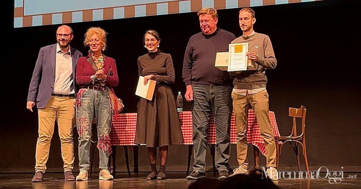 Duccio Frullani sul palco della premiazione