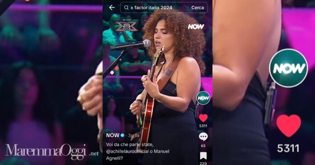 Giulia Covitto sul palco di X-Factor