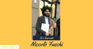 Niccolò Fuschi il giorno della laurea